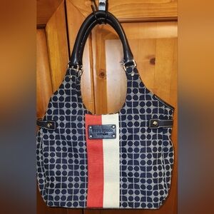 Kate Spade Blue and Red Geometric Tote